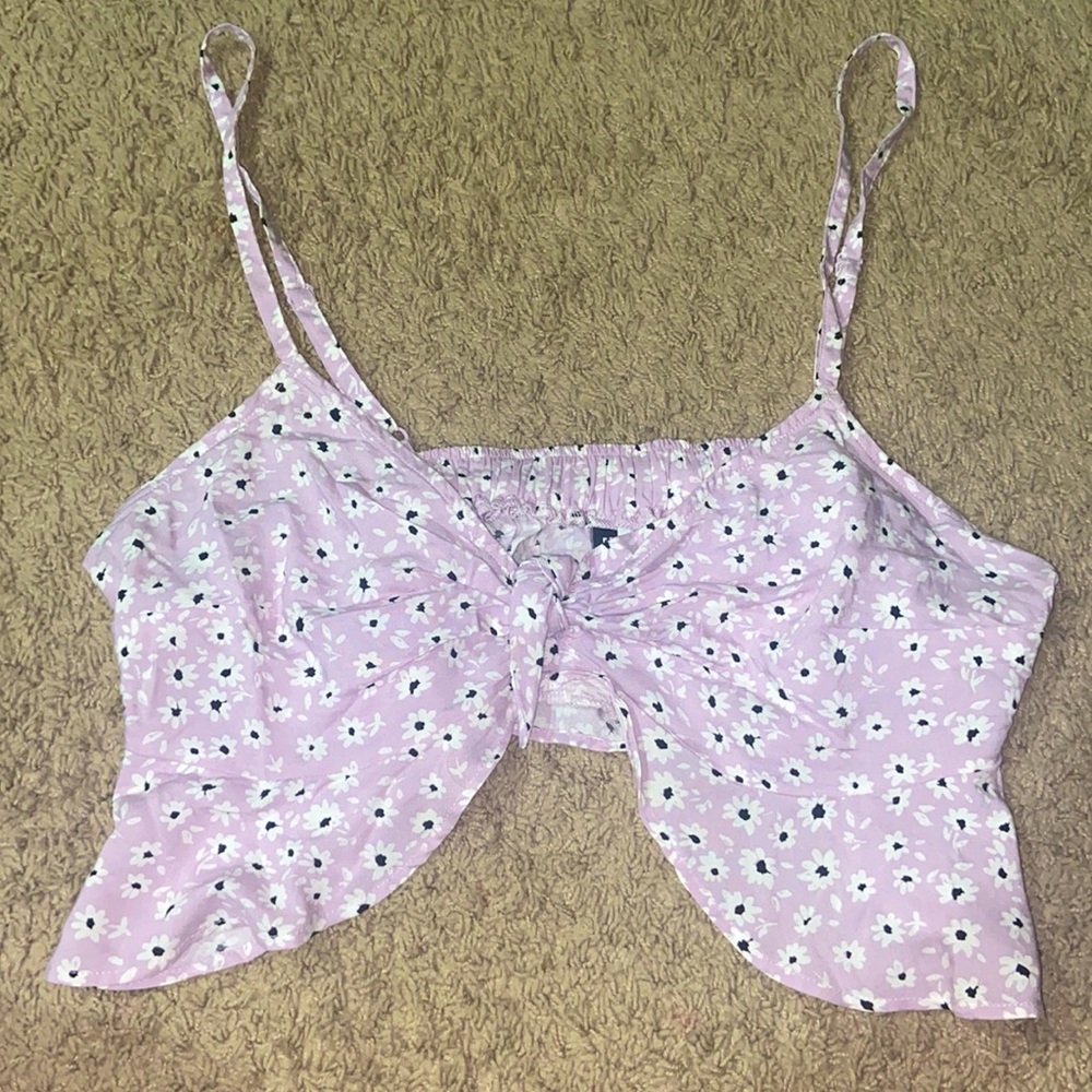 Cropped Flower Tank Top